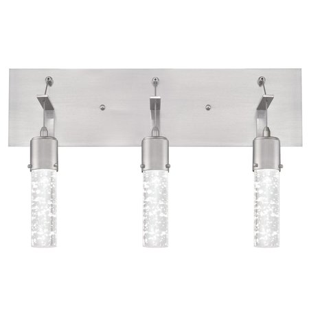 BRILLIANTBULB 22 watt 3 Light LED Wall Fixture with Bubble Glass - Brushed Nickel BR2690141